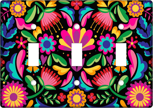 Mexico Light Switch Cover Decorative Triple Gang Toggle Light Switch Plate Talavera Light Switch Plate Mexican Wall Decor Decorative Wall Plates f...