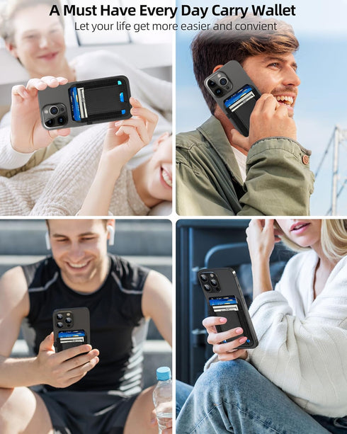 For Magsafe Wallet, Strong Magnetic Wallet for iPhone 15/14/13/12 Series, Magnetic Card Holder Wallet for iPhone Wallet Magsafe with 2 Card Slots,...