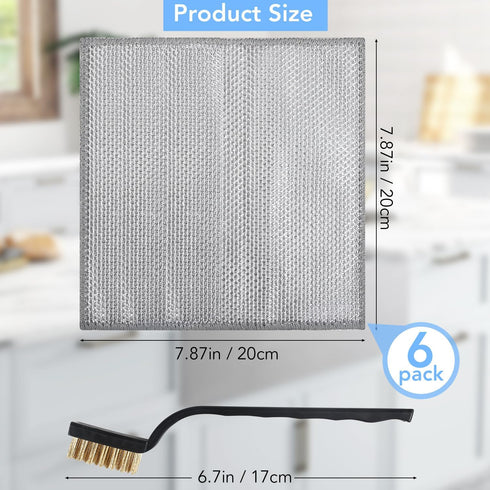 7 Pcs Non Scratch Wire Dishcloth & Wire Brush, Multipurpose Wire Dishwashing Rags for Wet and Dry, New Upgrade Wire Dishwashing Rag, Powerful Clea...