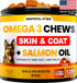 Omega 3 for Dogs - Fish Oil for Dogs Chews - Allergy and Dog Itch Relief - Dog Anti Shedding Supplement - Joint Health Treatment - Dog Skin and Co...