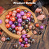 100Pcs 5 Colors 16mm Acrylic Beads Bulk Halloween Theme Beads AB Color Opaque Round Beadable Pens Bubblegum Chunk Bead for Jewelry Making Beading ...