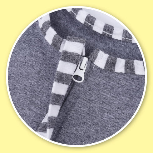 Baby Blanket Sack with Arms Free Design,Transition to Arms Free Wearable for Newborn Girl and Boy,Medium 3-6Months, Grey Color...