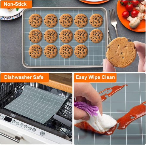 Silicone Baking Mat Roll,16IN*5.25FT Non Stick Heat Resistant Baking Mats,No Slip Reusable Freeze Dryer Mat,Pastry Mat,Countertop Mat, Cut to size...