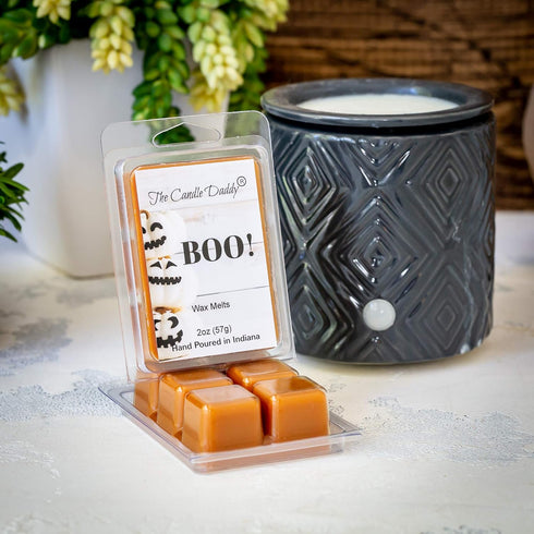 The Candle Daddy Boo! Pumpkin Spice Scented Halloween Holiday Wax Cube Melts - 1 Pack - 2 Ounces - 6 Cubes...