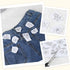 74 Pcs Water Soluble Stabilizer Water Soluble Embroidery Patterns Hand Sewing Stabilizers Adhesive Embroidery Transfer Paper Stick and Stitch Embr...