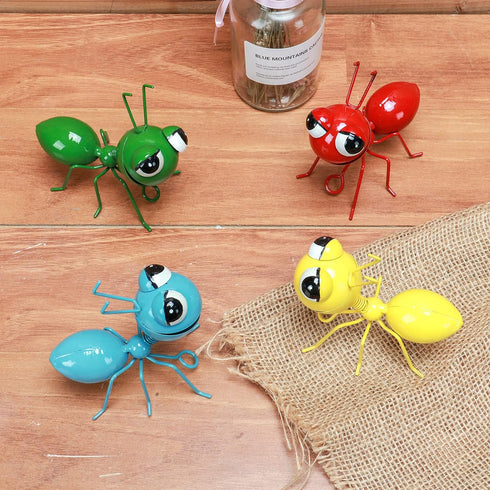 Cruis Cuka Metal Yard Art Garden Decorative Cute Ant Outdoor Wall Sculptures-Set of 4...