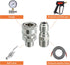 RIDGE WASHER Pressure Washer Adapter Set, 3/8 Inch Quick Connect to Male Thread Fitting, 5000PSI...