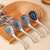 Asian Soup Spoons Set, Ceramic Soup Spoon Japanese Pho Miso Ramen Curries Spoons,Chinese Large Spoons Soup for Woton Noodles Dumpling Rice, Korean...