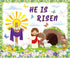 74 Pcs Christian Easter Bulletin Board Decorations Set Easter Bunny Egg Flower Paper Cutouts with Border He Is Risen Classroom Decor for Home Nurs...