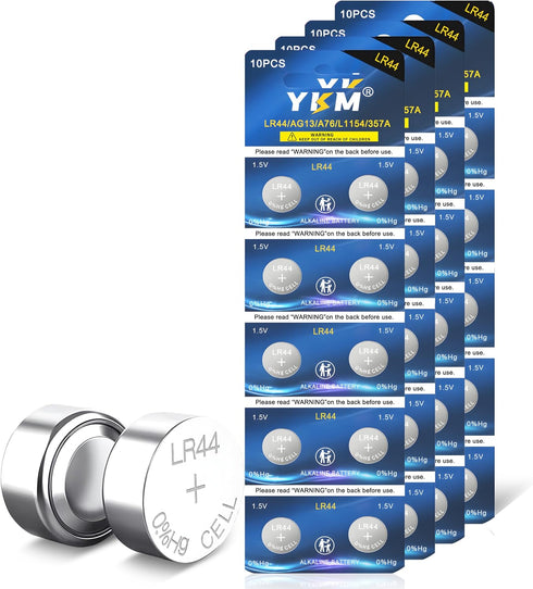 LR44 Batteries AG13 L1154f A76 357/303 L1154 SR44 L1154c LR44h 1.5V Batteries for Digital Caliper Meat Thermometer Watch Battery 40 Pack...