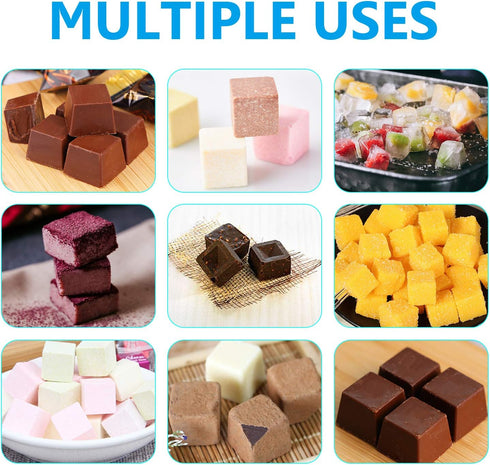 Silicone Candy Molds, 2 Pack 126-Cavity Mini Square Chocolate Molds for Gummy Jelly Truffles Pralines Caramels, Ice Cube Tray Molds...