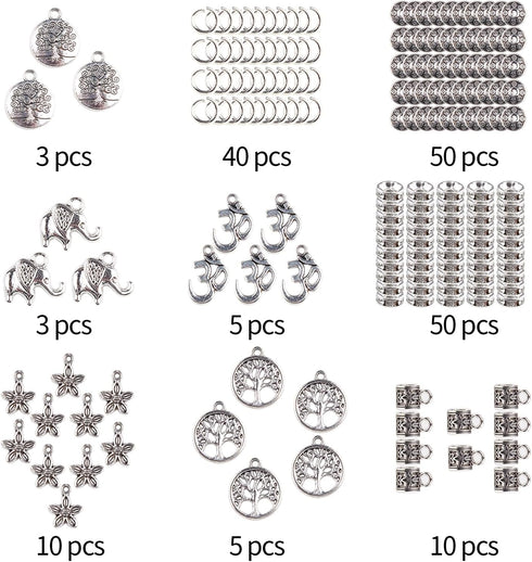 Colle 418Pcs Stone Jewelry Making Kit, Crystal Stone Bracelet Making Kit, Crystal Natural Stone Healing Beads for Jewelry Making, Bracelet Making ...