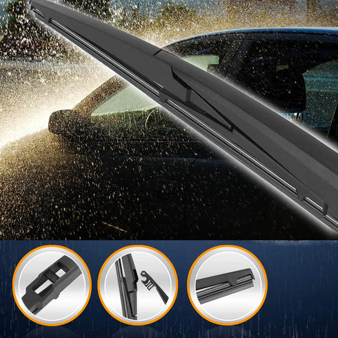 Unifizz 8K9 955 407 1P9 Rear Windshield Wiper Blade Arm Set for Audi A4 Allroad Quattro B8 Series 2009-2019 Black 16 Inch 405mm...