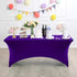Spandex Table Cover for 4FT Table Universal Fitted Stretch Tablecloth for Party, Banquet, Wedding and Events-Purple...