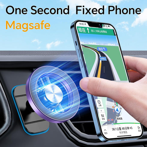 for Magsafe Car Mount?20 Strong Magnets?Magnetic Phone Holder for Car Phone Holder Mount Dash?360° ?Phone Holders for Your Car Accessories Cell ph...