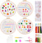 MAMUNU Embroidery Stitches Practice Kit, 4 Set Floral Hand Embroidery Kit for Beginners, Starter Kit for Adults Kids Easy, Includes Embroidery Hoo...