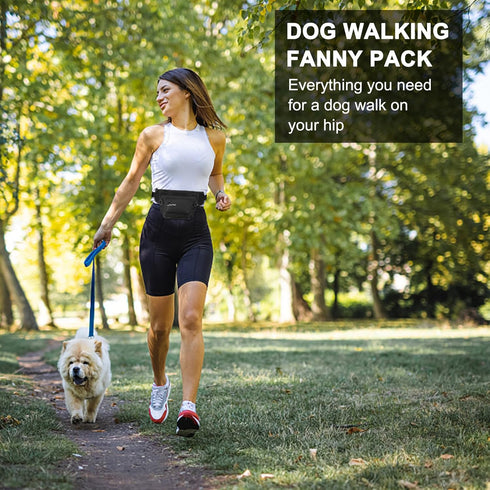 Newest Dog Treat Training Pouch, Dog Food Bag, Dog Treat Bag Magnetic Closure, Pet Training Bag for Puppy Training (Black - with 2 Zip Pockets)...