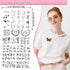 192Pcs Hand Embroidery Patterns, Water Soluble Embroidery Patterns with Pre-Printed 26Letters,Flower,Mushrooms,Butterfly,Puppy,Cat for Hand Sewing...