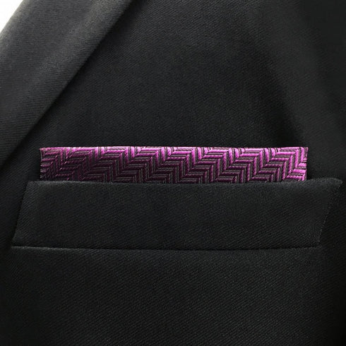 S&W SHLAX&WING Silk Ties for Men Suit Neckties Purple Solid Colors Extra Long Matching Pocket Square...