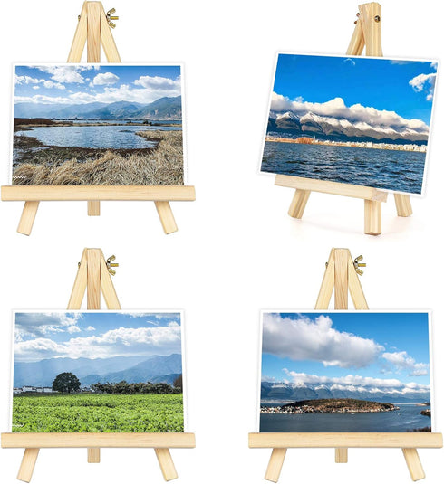 Dolicer Wooden Easel Stand, 1 Pack 9.5" Adjustable Tabletop Easels, Wood Small Easels for Painting Canvas, Portable Art Easel for Kids Adults Arti...