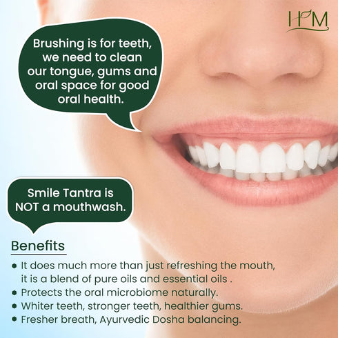 Oil Pulling with Cardamom & Holy Basil Essential Oils for Oral Health, Healthy Teeth & Gums, Alcohol Free Mouthwash, Teeth Whitening, for Dry Mout...