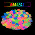 10000 pieces UV Neon Round Confetti 5 Colors Neon Fluorescent Tissue Confetti Dot Blacklight Glow Party Confetti for Blacklight Neon Party, Birthd...