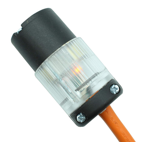 Journeyman-Pro 515CV-LIT Lighted 15 Amp 120-125 Volt, NEMA 5-15R, 2Pole 3Wire, Straight Blade, Female Plug Replacement Cord Connector Outlet, Comm...