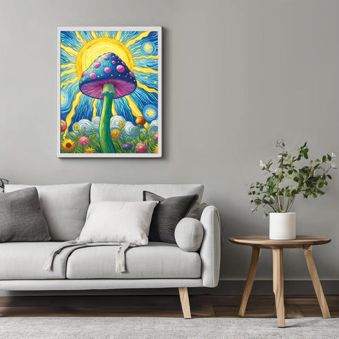 Posterizer 1 pcs-Aesthetic Trippy Mushroom Indie Poster-Abstract & Modern Art-Fantasy & Fiction Art-Living Room Bedroom Decor- UNFRAMED Wall Art...