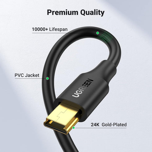 UGREEN Mini USB Cable 3FT,USB Mini Cable Mini USB 2.0 Cable,USB Mini B Cord Mini USB Charger Cable Compatible with Garmin Nuvi GPS,SatNav,Dash Cam...