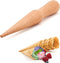 Ice Cream Waffle Cone Roller – 8.6 Inch Strong & Smooth krumkake cone roller - Wooden Pizzelle Cone Mold – Non-Slip Handle Waffle Cone Shaper Tool...