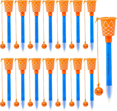 24 Pieces Basketball Pens Basketball Hoop Pens Novelty 0.5 mm Black Ink Basketball Pens Plastic Sports Themed Pen for Sports Office School Party S...