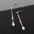 Mariell Rose Gold Freshwater Pearl Cubic Zirconia Dangle Earring for Brides, Wedding, Birthday Gift...