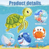 72 PCS Sea Life Paper Cutouts Under Sea Classroom Decorations Summer Ocean Bulletin Board Decor Tropical Fish Cutouts for School Classroom Bulleti...