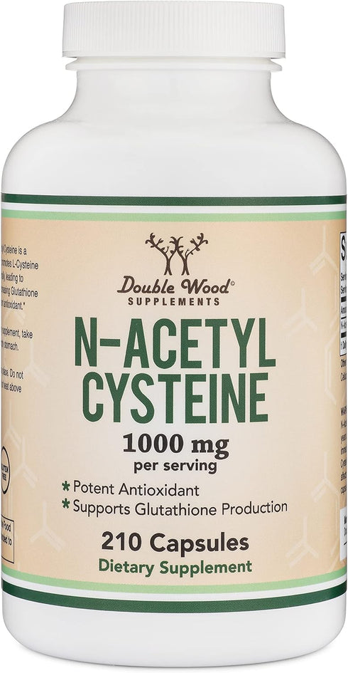 NAC Supplement N-Acetyl Cysteine (1,000mg Per Serving 500mg Per Cap, 210 Capsules) (Third Party Tested) with Odor Masking Technology to Boost Glut...