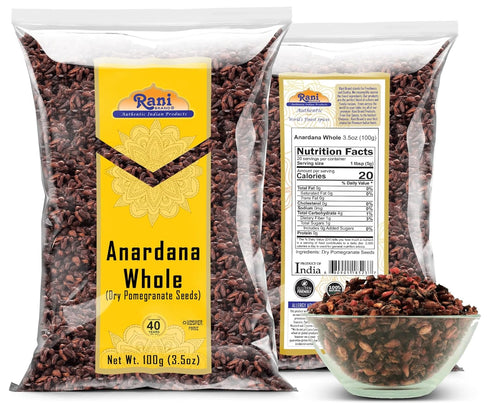 Rani Anardana (Pomegranate) Dry Whole Seeds Indian Spice 3.5oz (100g) ~ All Natural | No Color | Gluten Friendly | Vegan | NON-GMO...