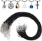 50 Pcs Black Necklace Cord Necklace String Rope with Clasp Waxed Leather Necklace Cord for Charms Pendants Jewelry Making, 18 Inch...