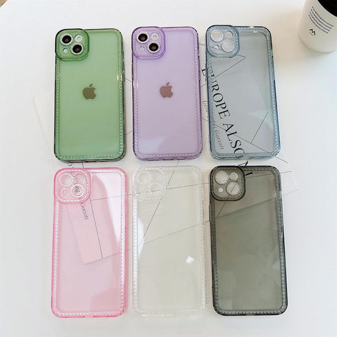 for iPhone 14 Plus Case Cute Clear Bling Crystal Diamond Phone Case, with Sparkle Camera Len Protector Soft TPU Cover Case for Women Girls, Purple...