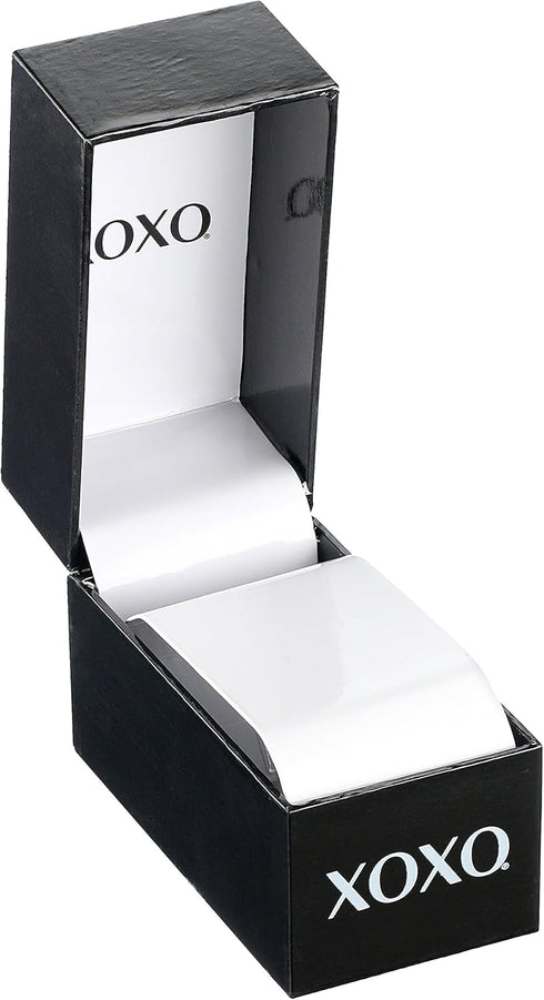 Accutime XOXO Women's Analog Watch with Silver-Tone Case, Crystal-Inset Bezel, Mesh Chain Bands - Official XOXO Woman's Silver-Tone Watch, Buckle ...