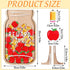 Back to School Wooden Reward Jar Apple Pencil Wooden Cutouts Positive Incentive Behavior Chart with Wooden Base Management Tools for Student Teach...