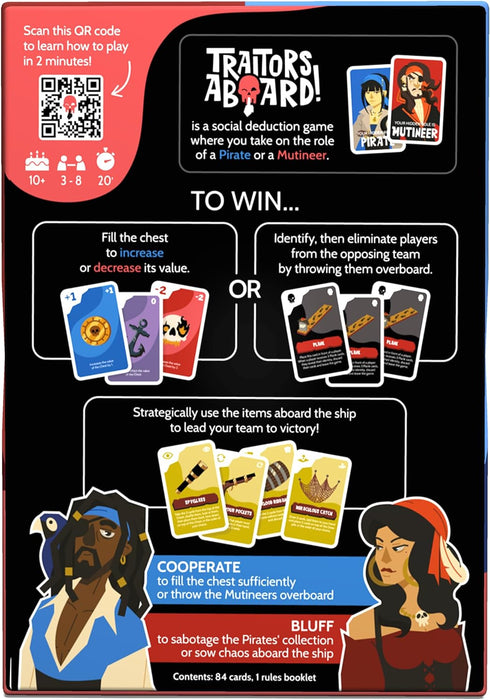 Traitors Aboard Game - Award Winning Secret Identity Party Game - Fun, Strategy, Bluffing and Betrayal | Easy to Learn, 15-Minute Round | Popular ...