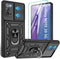 for Samsung Galaxy Note20 Case with Slide Camera Cover, Military-Grade Protection, 360 Rotating Kickstand, Includes 1 Pack HD Screen Protectors?Bl...