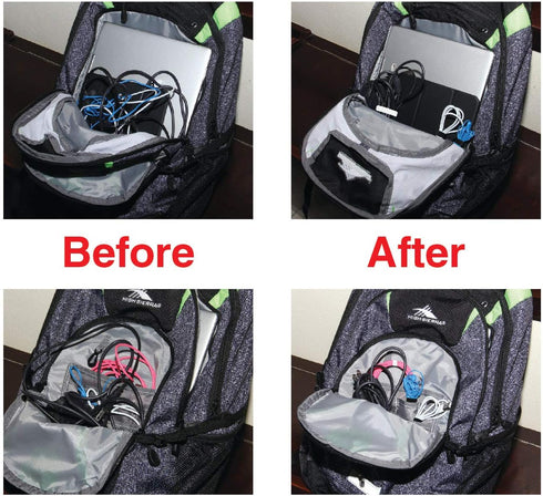 Reusable Cable Ties 1/2" x 4" for Cable Management and Organizing Cords - 30 Pack (Black)...