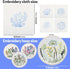4 Set Embroidery Starter Kit for Beginners, Needlepoint Cross Stitch Kits with Pre-Stamped Flower, Instructions, Bamboo Hoops, Color Threads, Tool...
