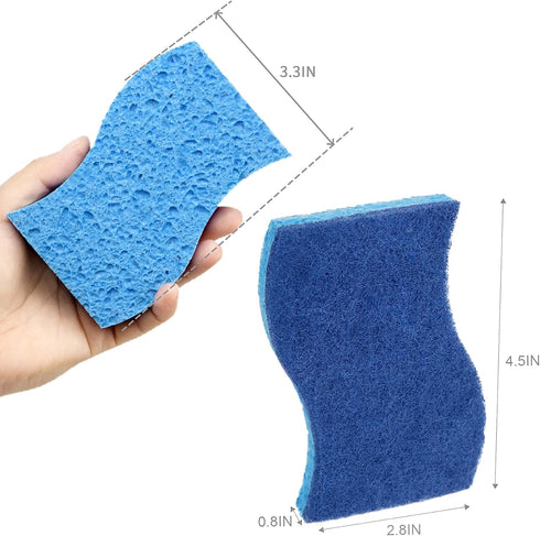 CELOX 12 Pack Non-Scratch Dish Sponge, Dual Sided Kitchen Sponges for Dishes, Long Lasting Dishwashing Household Cleaning Sponges for Kitchen, Eas...