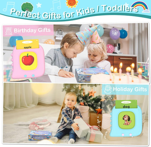 Talking Flash Cards for Toddlers 1-3, 224 Sight Words Toddler Flash Cards, Learning toys for Toddlers, Sensory Educational toys for Kids, Montesso...