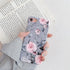 YeLoveHaw for iPhone SE 2020 Case, iPhone 8 Case, iPhone 7 Case for Girls, Flexible Soft Slim Fit, Floral and Purple Gray Leaves Pattern Cute Phon...