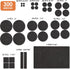 Felt Furniture Pads 300 Pieces, Furniture Pads for Hardwood Floors, Felt Pads for Chair Legs Furniture, Floor Protectors for Furniture Black...