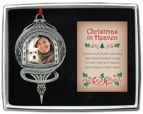 Memorial Photo Frame Ornament - Still Inside Your Heart, Christmas Memorial Ornaments, 1 1/5-Inch Photo, by Abbey & CA Gift...