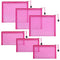 6 Pack Mesh Cosmetic Bags, Nylon Makeup Pouches with Zipper for Home Office Purse Diaper Bag (Rose)...