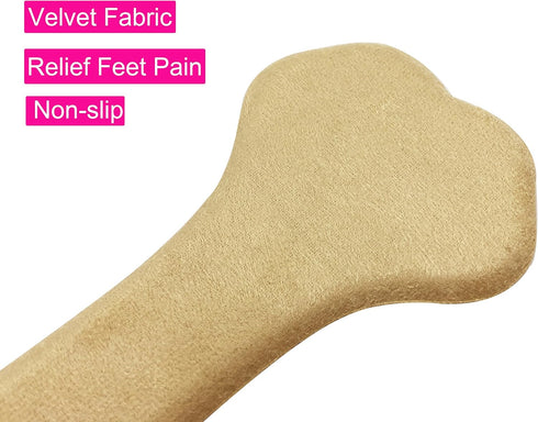 ERGOfoot Lady Gel-Velvety Insole for High Heels 3/4 High Heel Pain Relief Insoles Shoe Pads/2 Pair...